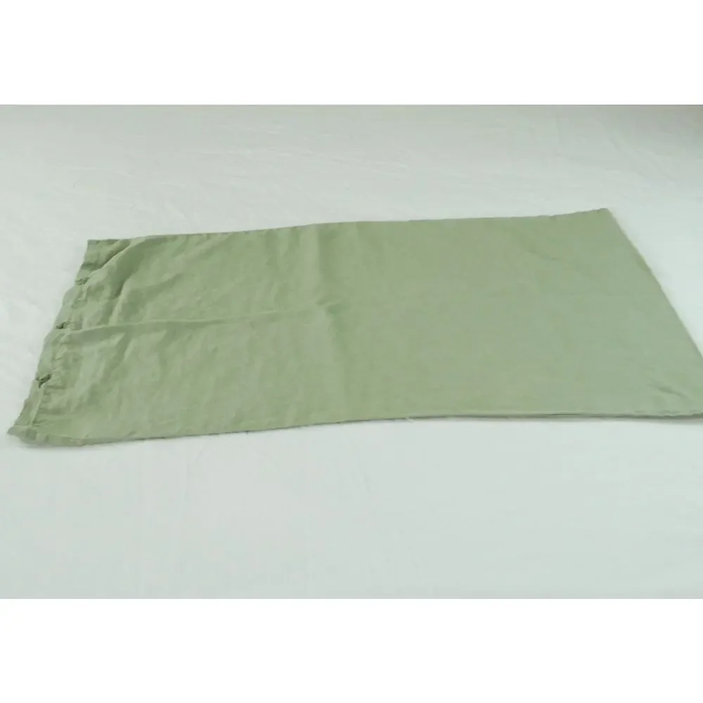 Simple Opulence 100% Linen Pillowcase Button Closure Green King 35” x 20” Modern